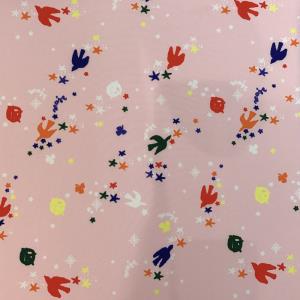 抽象小鸟星星印花面料
