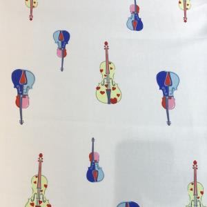 吉他双绉印花面料
