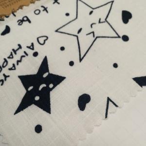 泰丰国际星星字母棉类印花*
