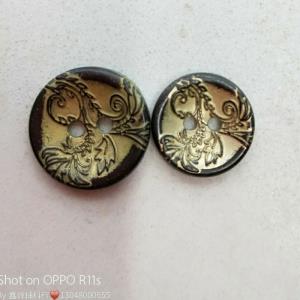 合金双孔钮