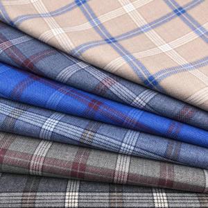TR涤纶混纺格纹西服夹克面料