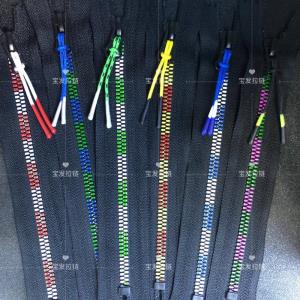 5#胶牙镀彩油 外套口袋男女羽绒适用