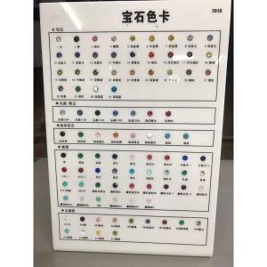 透明无底多切面锆石色卡