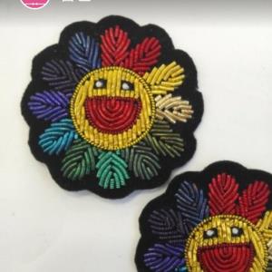 太阳花印度丝刺绣章