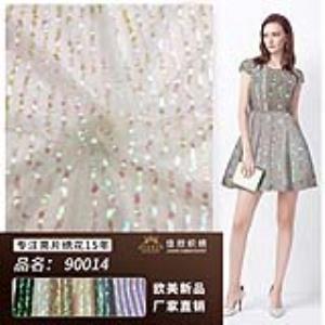 透明网9M吊片边孔 空一格条纹 绣片