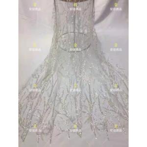 立体绣婚纱礼服面料*