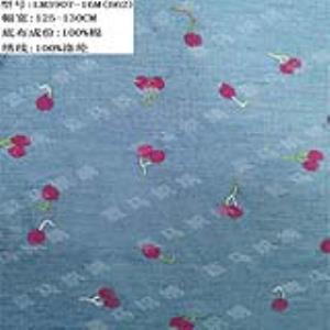 蓝马涤棉绣花