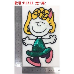 卡通女孩珠片绣*