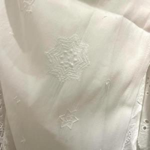 真丝绉雪花刺绣