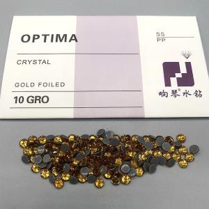 响琴水晶 金黄 平地烫钻