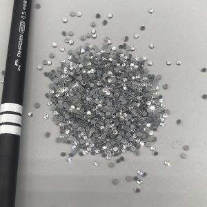 响琴水晶 白色 平底圆形烫钻