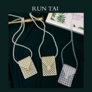 手工编织珍珠包手机包