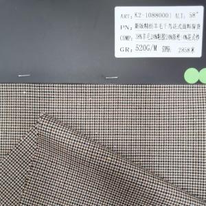 精纺千鸟格面料现货