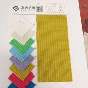 针织混纺条纹压泡弹力料 86%T ,14%SP， 130cm宽