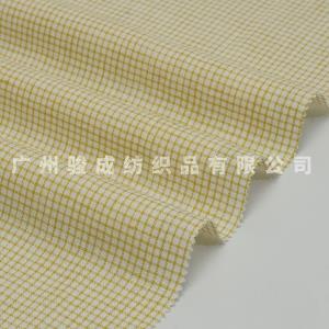 现货亚麻人棉混纺色织格