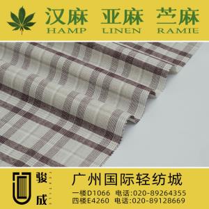 涤麻棉色织格 现货供应2023特别推荐 本档主营:玫瑰纤维,亚麻,汉麻,苎麻,麻棉,天丝麻,丝麻,锦麻,色织麻,砂洗麻,数码印花麻，皱麻,灯芯绒,牛仔,黄麻,仿麻等服装麻布面料,时尚面料,工艺面料,手袋面料,沙发面料。并免费提供色卡,欢迎各位客商前来参观选购! 咨询热线：020-89264355 ， 020-89128669