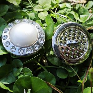 19mm|30L高仿五金纽扣ABS电镀镶珍珠还有珍珠底