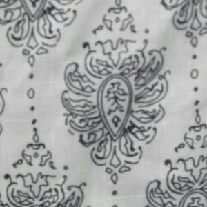 花纹白底棉麻布