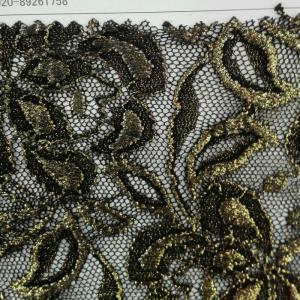 金线黑蕾丝网布