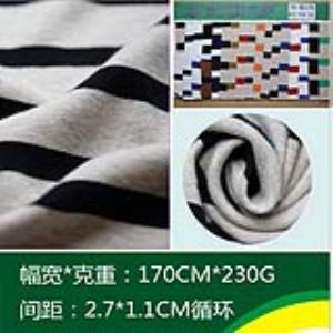 C2092丰织国针织全棉纯棉面料32S棉1*1罗纹弹力彩棉纺织条纹