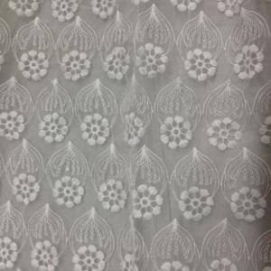 牛奶丝水溶花边满幅布料白色绣品