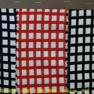 台湾针织格子毛呢面料XM1428