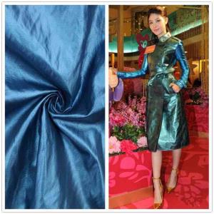 金属色PU仿皮金属丝底服装革